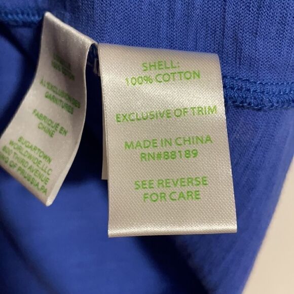 Lilly Pulitzer blue notch neck top with soutache embroidery and tassel ties XS - Picture 7 of 12